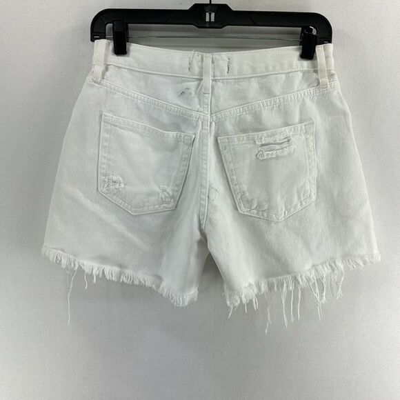 Free People Maggie Mid Rise Denim Shorts -Optic White- Size 25- NWT - Picture 7 of 11